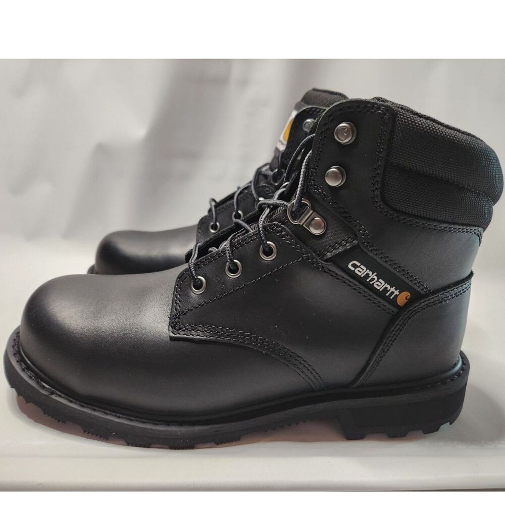 Carhartt 6-Inch Steel Toe Work Boots Men’s 8.5 Wide Black